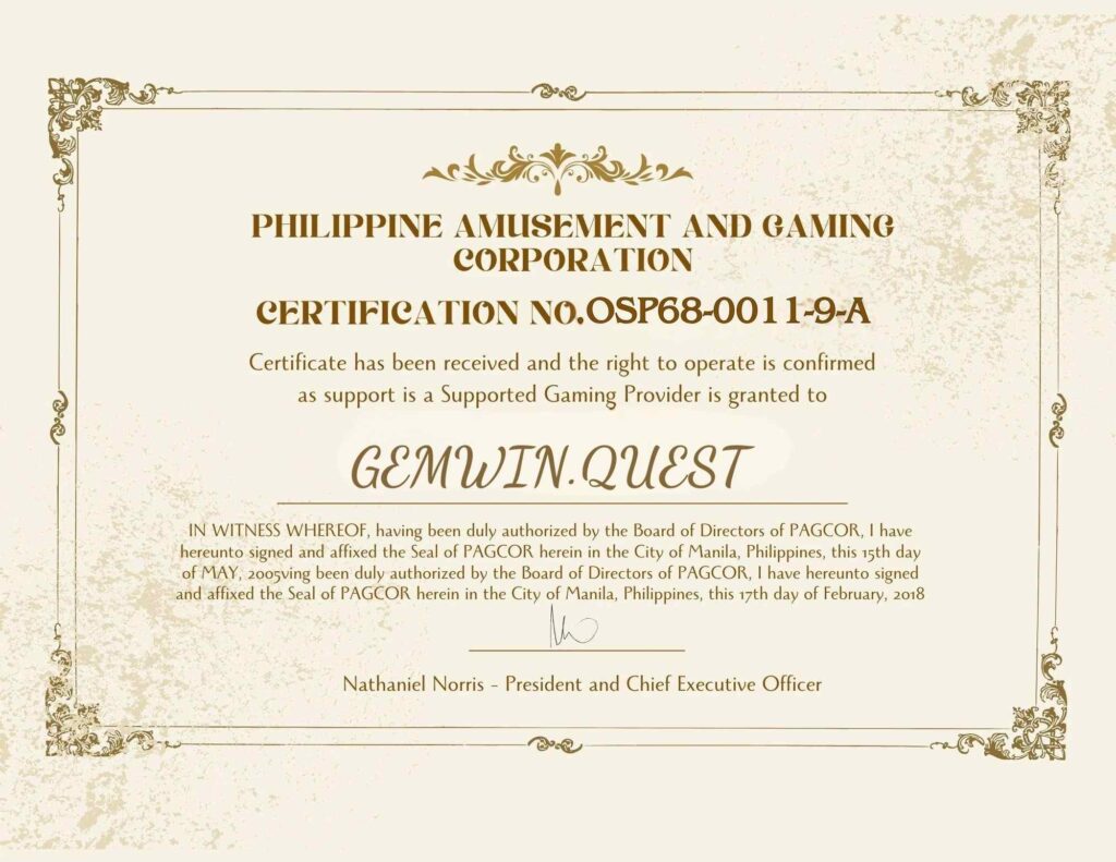 gemwin.quest chứng chỉ kinh doanh game bài hợp pháp 2025