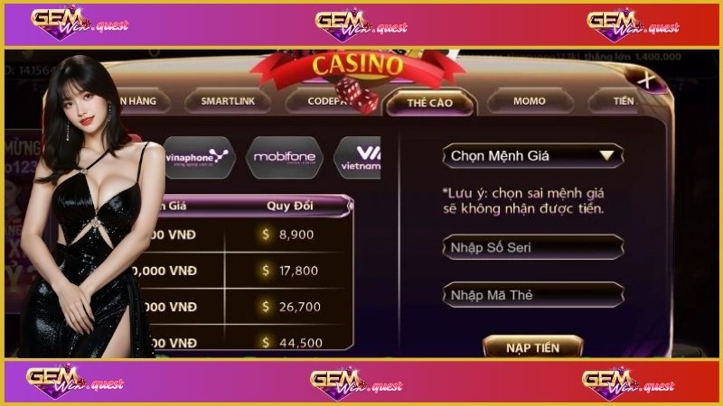 Hướng dẫn rút tiền từ tài khoản gemwin đơn giản nhất